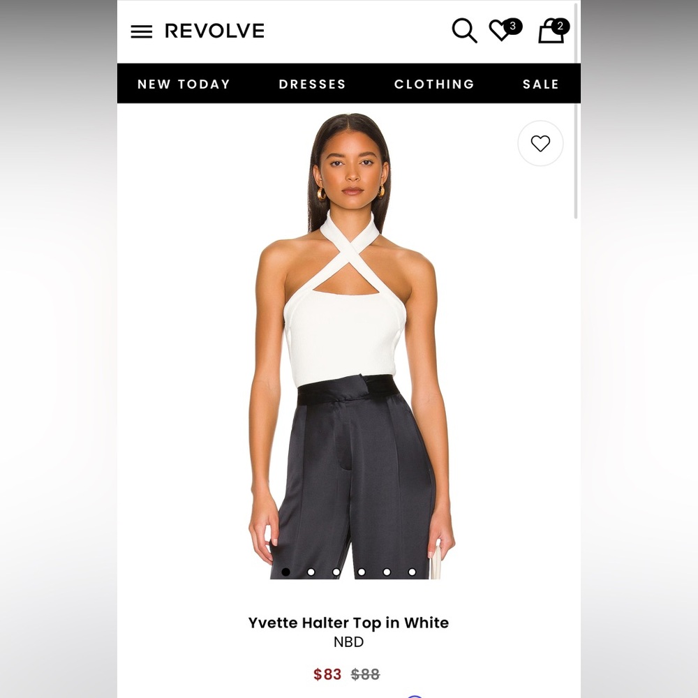 NBD White Halter Top